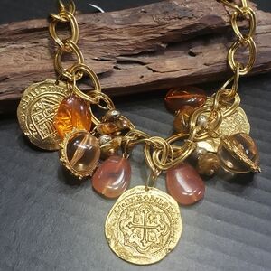 Les Bernard Coin Charms Necklace